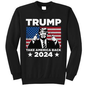 Funny Donald Trump 2024 Take America Back Maga Sweatshirt