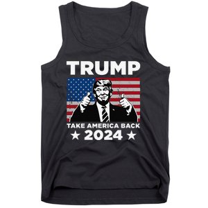 Funny Donald Trump 2024 Take America Back Maga Tank Top