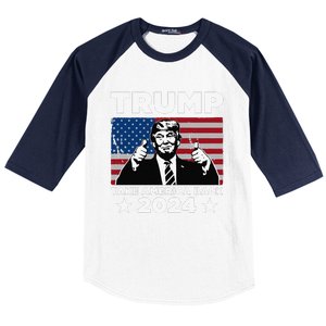 Funny Donald Trump 2024 Take America Back Maga Baseball Sleeve Shirt