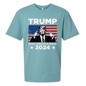 Funny Donald Trump 2024 Take America Back Maga Sueded Cloud Jersey T-Shirt