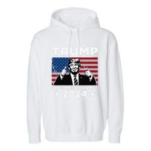 Funny Donald Trump 2024 Take America Back Maga Garment-Dyed Fleece Hoodie