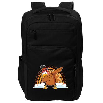 Funny Dabbing Turkey Festive Dinner Rainbow Blessed Turkey Gift Impact Tech Backpack