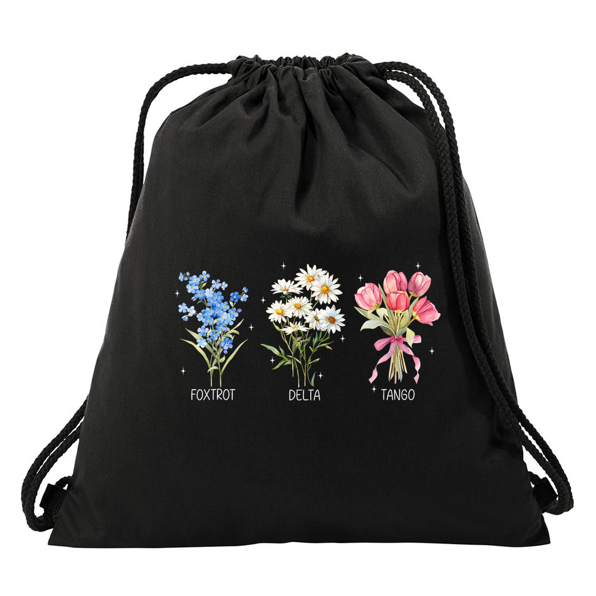 Foxtrot Delta Tango Subtle Anti Trump President Liberal Drawstring Bag