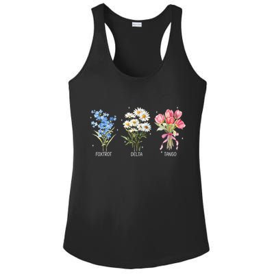 Foxtrot Delta Tango Subtle Anti Trump President Liberal Ladies PosiCharge Competitor Racerback Tank