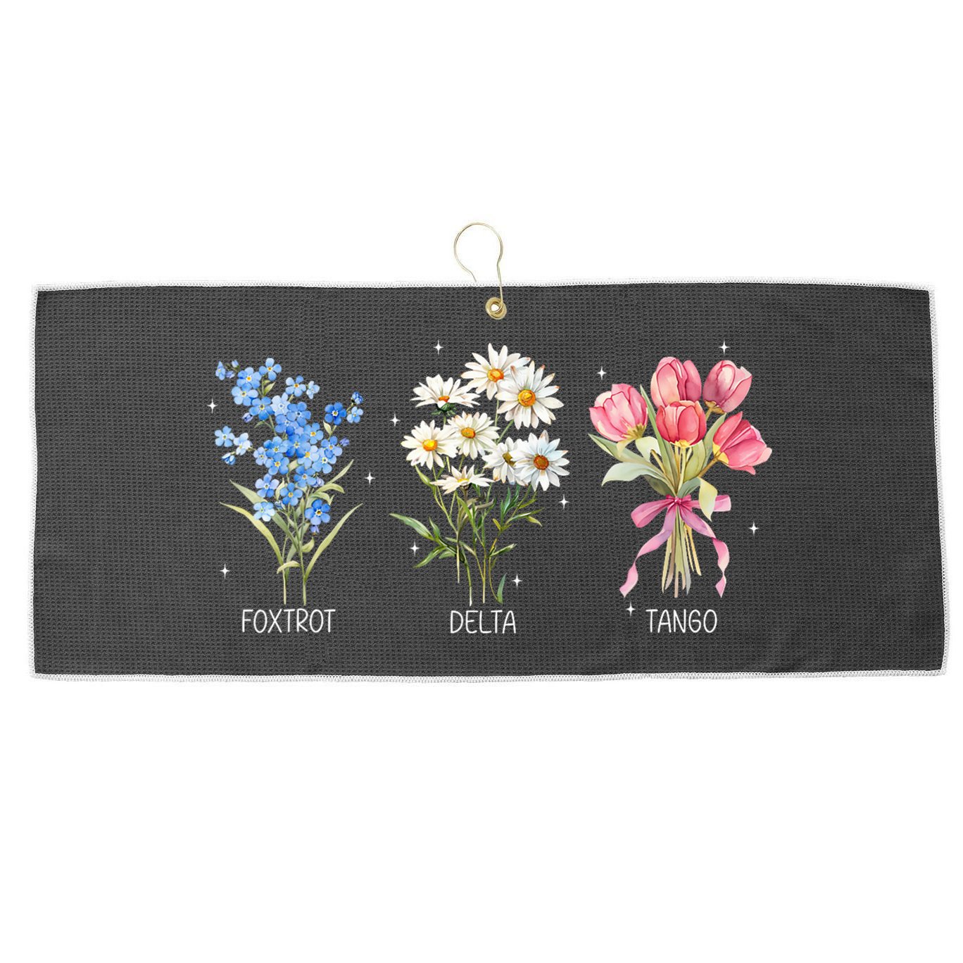 Foxtrot Delta Tango Subtle Anti Trump President Liberal Large Microfiber Waffle Golf Towel