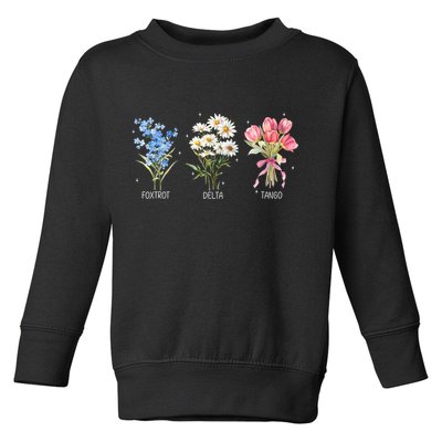 Foxtrot Delta Tango Subtle Anti Trump President Liberal Toddler Sweatshirt