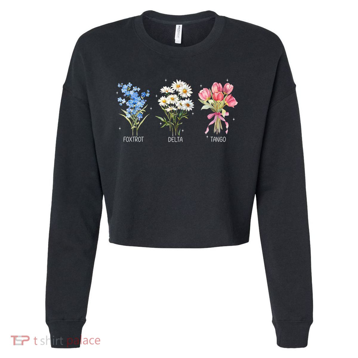 Foxtrot Delta Tango Subtle Anti Trump President Liberal Cropped Pullover Crew