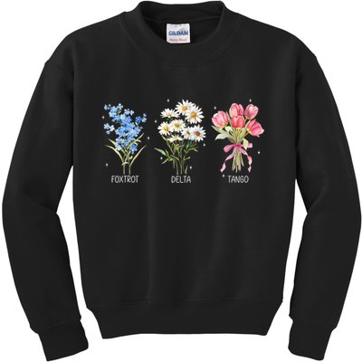 Foxtrot Delta Tango Subtle Anti Trump President Liberal Kids Sweatshirt