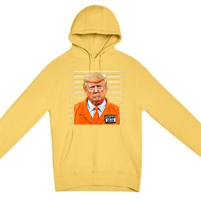 Funny Donald Trump Mugshot Trump Prison Pro Trump Funny President Premium Pullover Hoodie