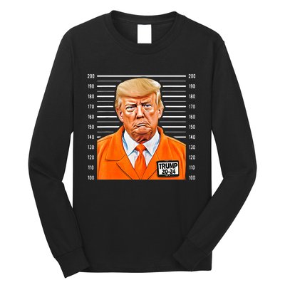 Funny Donald Trump Mugshot Trump Prison Pro Trump Funny President Long Sleeve Shirt