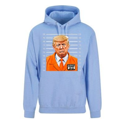 Funny Donald Trump Mugshot Trump Prison Pro Trump Funny President Unisex Surf Hoodie