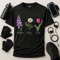 Foxglove Daisy Tulip Floral Cooling Performance Crew T-Shirt