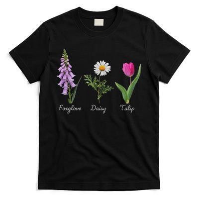 Foxglove Daisy Tulip Floral T-Shirt