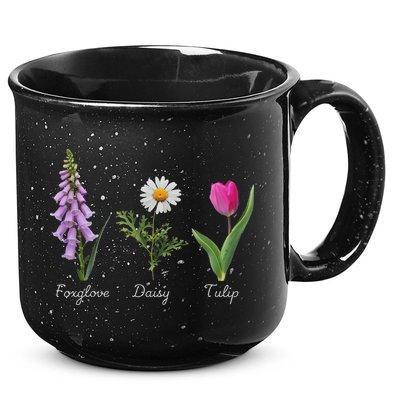Foxglove Daisy Tulip Floral 15oz Campfire Ceramic Mug