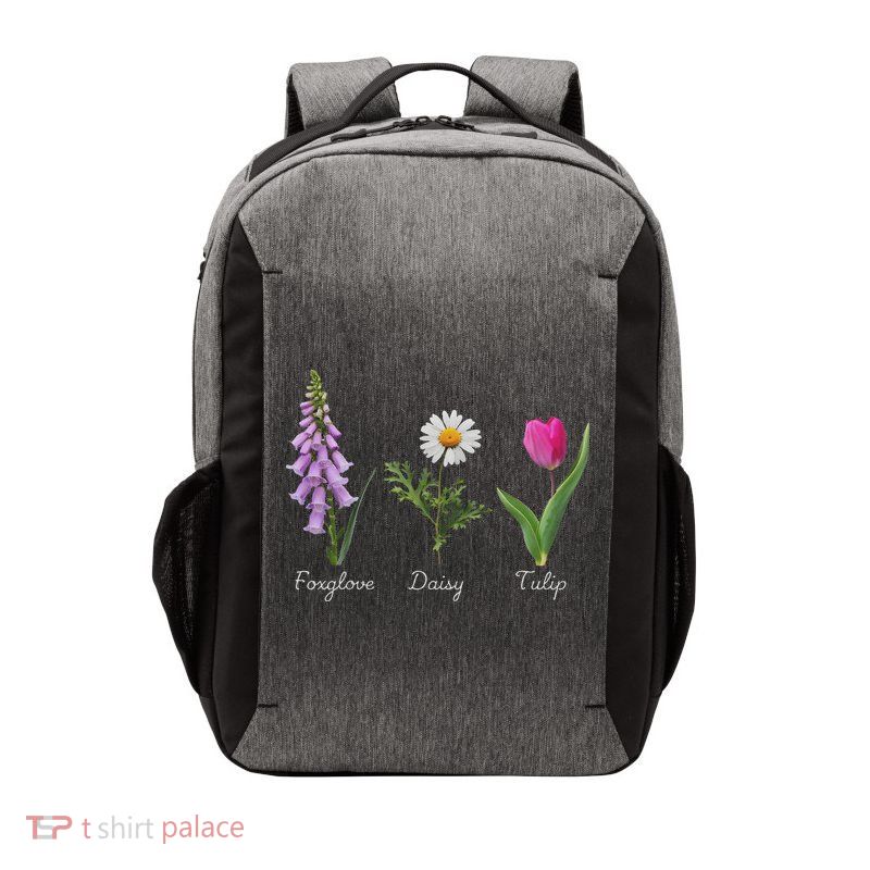 Foxglove Daisy Tulip Floral Vector Backpack