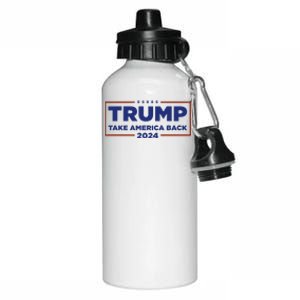 Funny Donald Trump 2024 Take America Back Maga Gift Aluminum Water Bottle