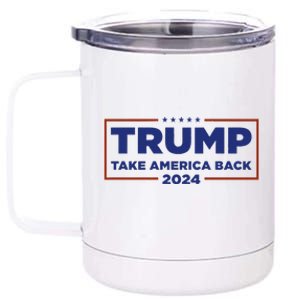 Funny Donald Trump 2024 Take America Back Maga Gift 12 oz Stainless Steel Tumbler Cup