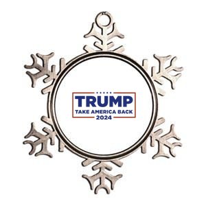 Funny Donald Trump 2024 Take America Back Maga Gift Metallic Star Ornament