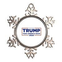 Funny Donald Trump 2024 Take America Back Maga Gift Metallic Star Ornament