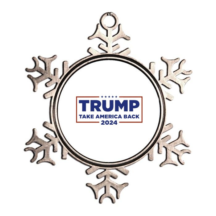 Funny Donald Trump 2024 Take America Back Maga Gift Metallic Star Ornament