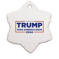 Funny Donald Trump 2024 Take America Back Maga Gift Ceramic Star Ornament