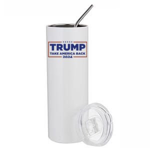 Funny Donald Trump 2024 Take America Back Maga Gift Stainless Steel Tumbler