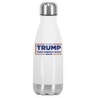 Funny Donald Trump 2024 Take America Back Maga Gift Stainless Steel Insulated Water Bottle