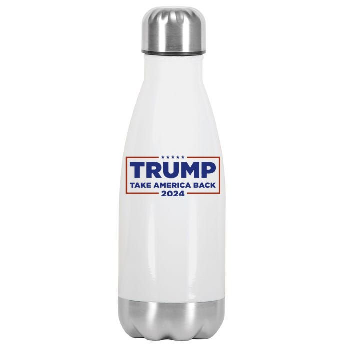 Funny Donald Trump 2024 Take America Back Maga Gift Stainless Steel Insulated Water Bottle