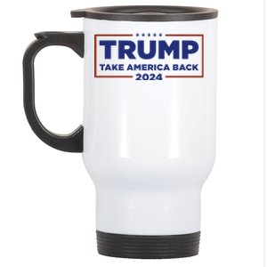 Funny Donald Trump 2024 Take America Back Maga Gift Stainless Steel Travel Mug