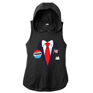 Funny Donald Trump Halloween Costume Cartoon Ladies PosiCharge Tri-Blend Wicking Draft Hoodie Tank