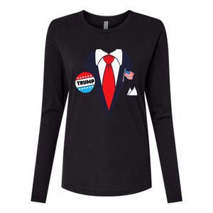 Funny Donald Trump Halloween Costume Cartoon Womens Cotton Relaxed Long Sleeve T-Shirt