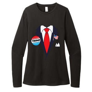 Funny Donald Trump Halloween Costume Cartoon Womens CVC Long Sleeve Shirt