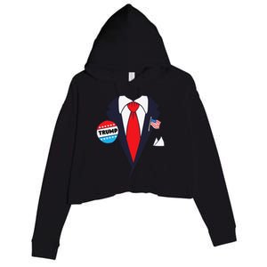 Funny Donald Trump Halloween Costume Cartoon Crop Fleece Hoodie