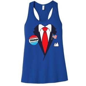 Funny Donald Trump Halloween Costume Cartoon Women's Racerback Tank