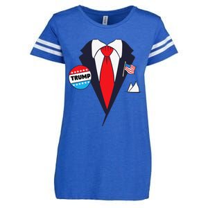 Funny Donald Trump Halloween Costume Cartoon Enza Ladies Jersey Football T-Shirt