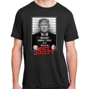 Funny Donald Trump Not Guilty Mug Shot Free Trump 2024 Adult ChromaSoft Performance T-Shirt