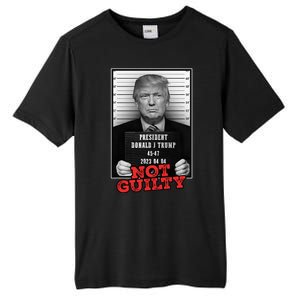 Funny Donald Trump Not Guilty Mug Shot Free Trump 2024 Tall Fusion ChromaSoft Performance T-Shirt