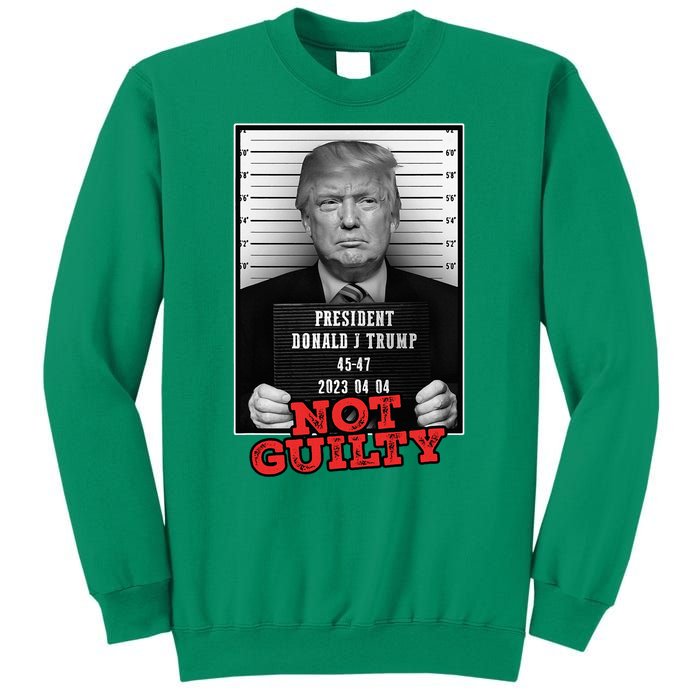 Funny Donald Trump Not Guilty Mug Shot Free Trump 2024 Sweatshirt