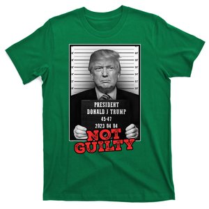 Funny Donald Trump Not Guilty Mug Shot Free Trump 2024 T-Shirt