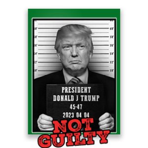 Funny Donald Trump Not Guilty Mug Shot Free Trump 2024 Poster