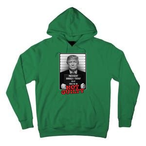 Funny Donald Trump Not Guilty Mug Shot Free Trump 2024 Tall Hoodie