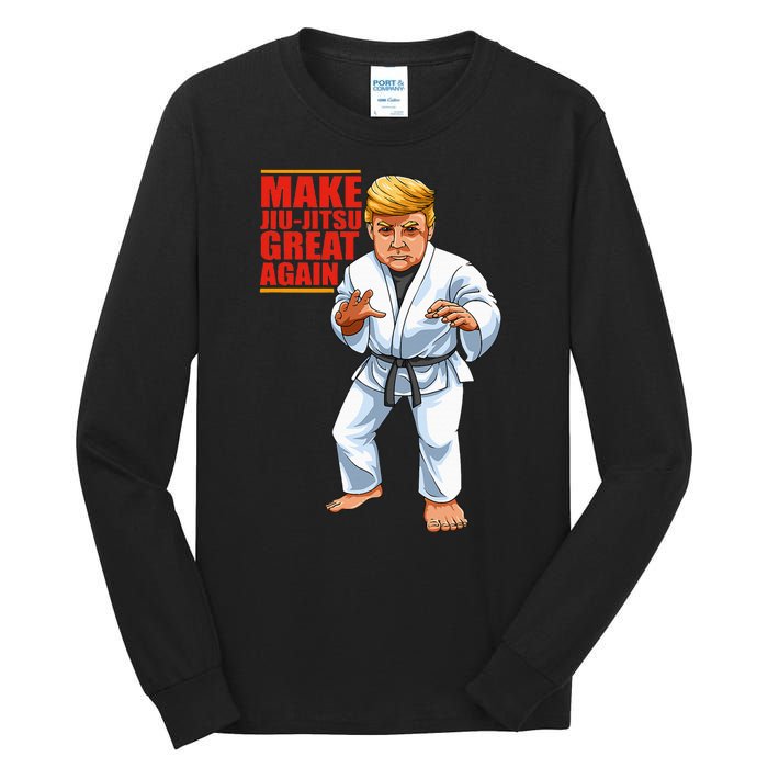 Funny Donald Trump Republican Jiujitsu And Bjj Gift Tall Long Sleeve T-Shirt