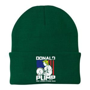 Funny Donald Trump Weight Lifting Workout Gym Knit Cap Winter Beanie