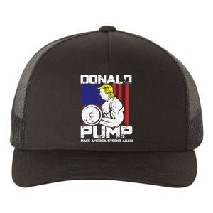 Funny Donald Trump Weight Lifting Workout Gym Yupoong Adult 5-Panel Trucker Hat