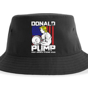 Funny Donald Trump Weight Lifting Workout Gym Sustainable Bucket Hat