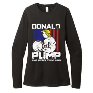 Funny Donald Trump Weight Lifting Workout Gym Womens CVC Long Sleeve Shirt