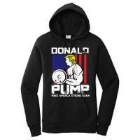 Funny Donald Trump Weight Lifting Workout Gym Women's Pullover Hoodie