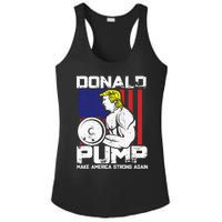 Funny Donald Trump Weight Lifting Workout Gym Ladies PosiCharge Competitor Racerback Tank