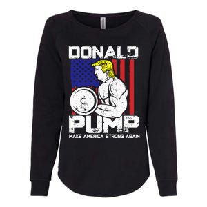 Funny Donald Trump Weight Lifting Workout Gym Womens California Wash Sweatshirt