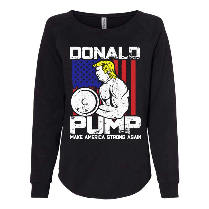 Funny Donald Trump Weight Lifting Workout Gym Womens California Wash Sweatshirt